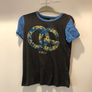 OG Obey baseball raglan t shirt